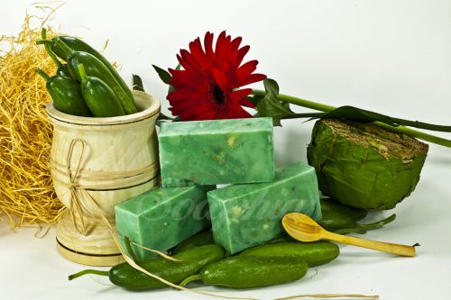 Soaphia Natural Handmade Cucumber Silk Soap