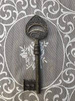 Large Ottoman Barrel Key 8.26" Vintage Handmade Solid Brass key