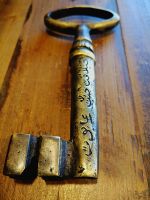 Ottoman Barrel Key 6.30" Vintage Handmade Solid Brass