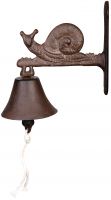 Cast Iron Snail Doorbell,Decorative Rustic Doorbell,Antique Style, Rust Finish,Brown